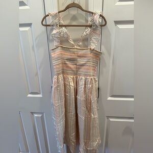 Madewell Multicolor Striped Midi Dress